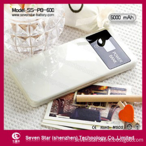 6000mAh Power Bank with LCD power display